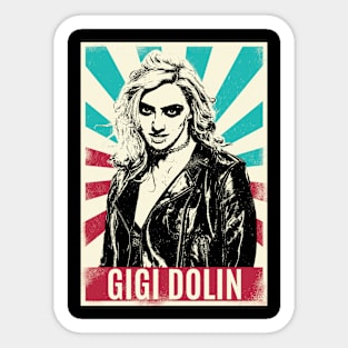 Vintage Retro Gigi Dolin Sticker